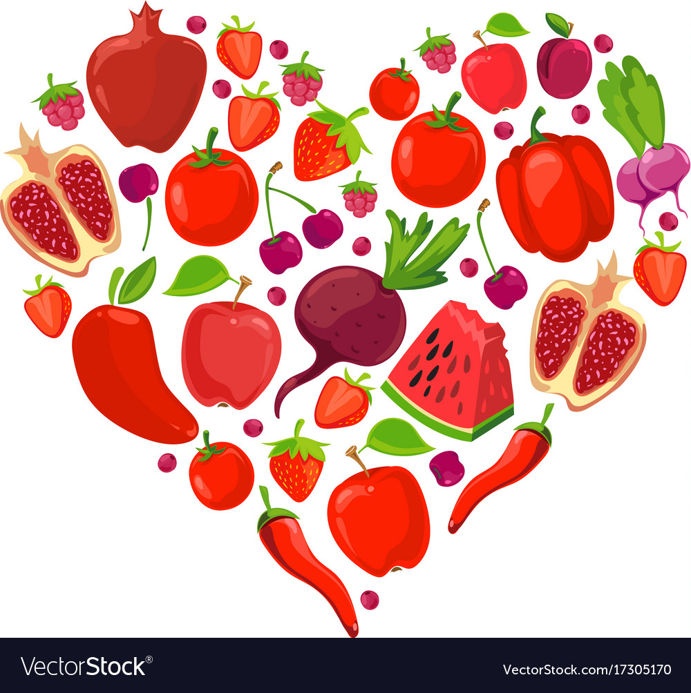 RED Fruits And Vegetables