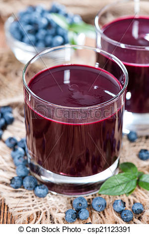 Glass with Blueberry Juice